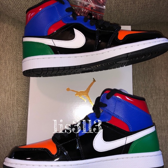 Jordan 1 Mid Multi Patent - Picture 3 of 10